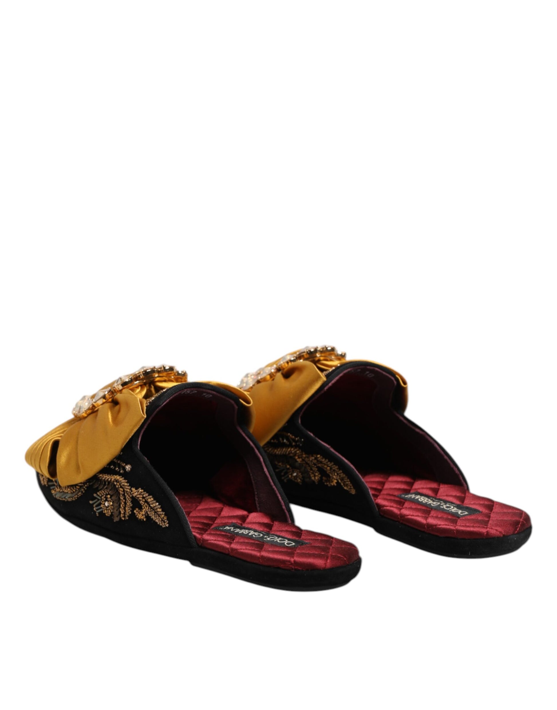 Dolce & Gabbana Multicolor Embellished Flat Sandals Shoes Dolce & Gabbana