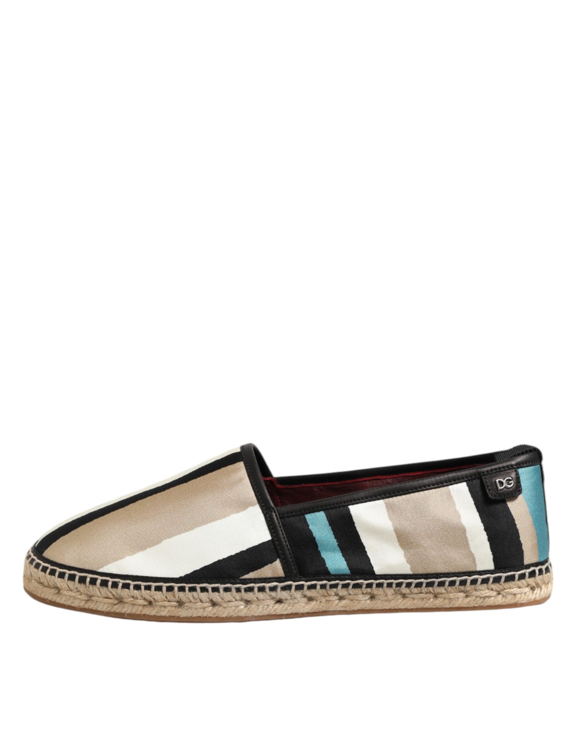 Dolce & Gabbana Multicolor Stripes Canvas Flat Espadrille Shoes Dolce & Gabbana