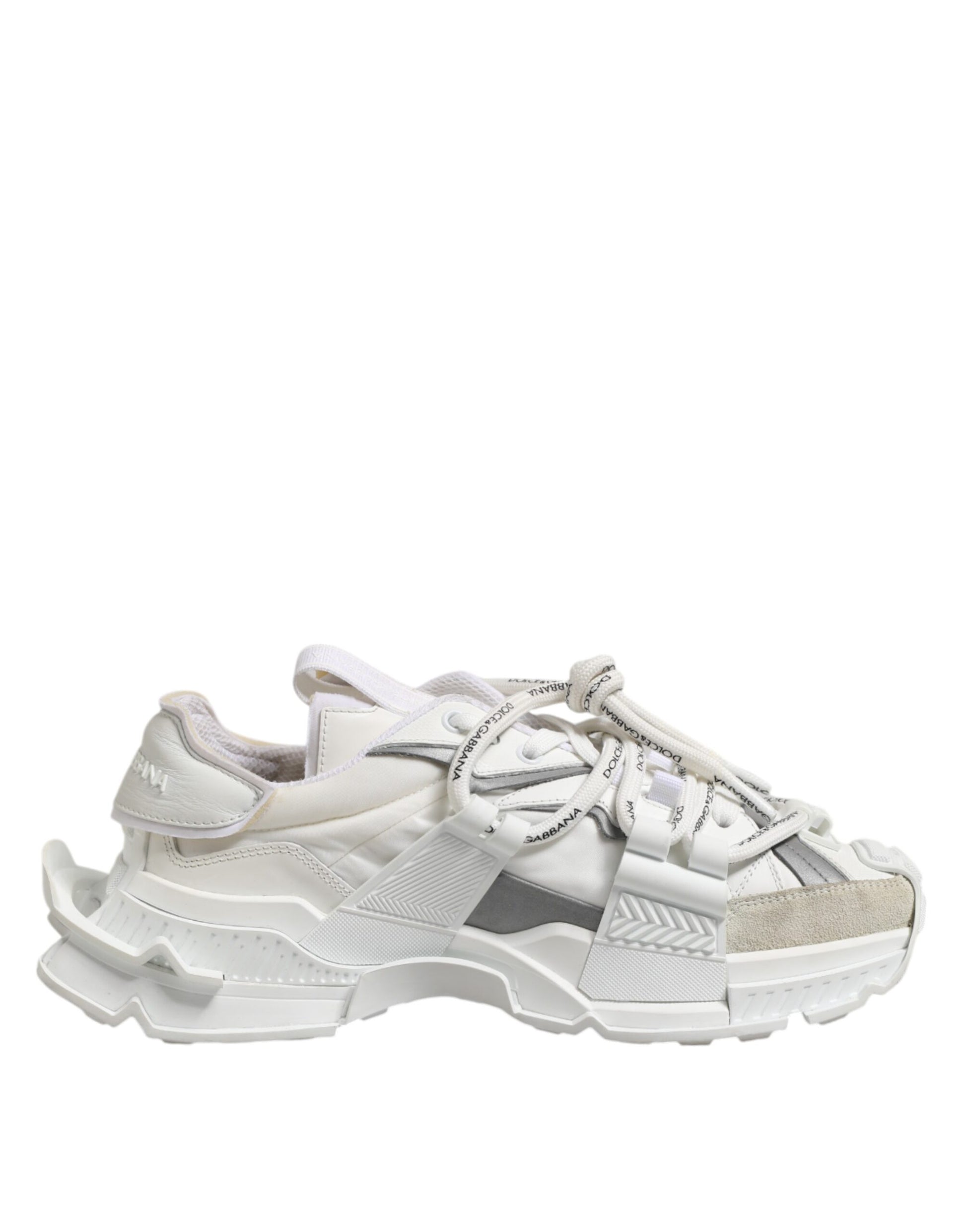 Dolce & Gabbana White Gray Low Top Space Sneakers Shoes Dolce & Gabbana