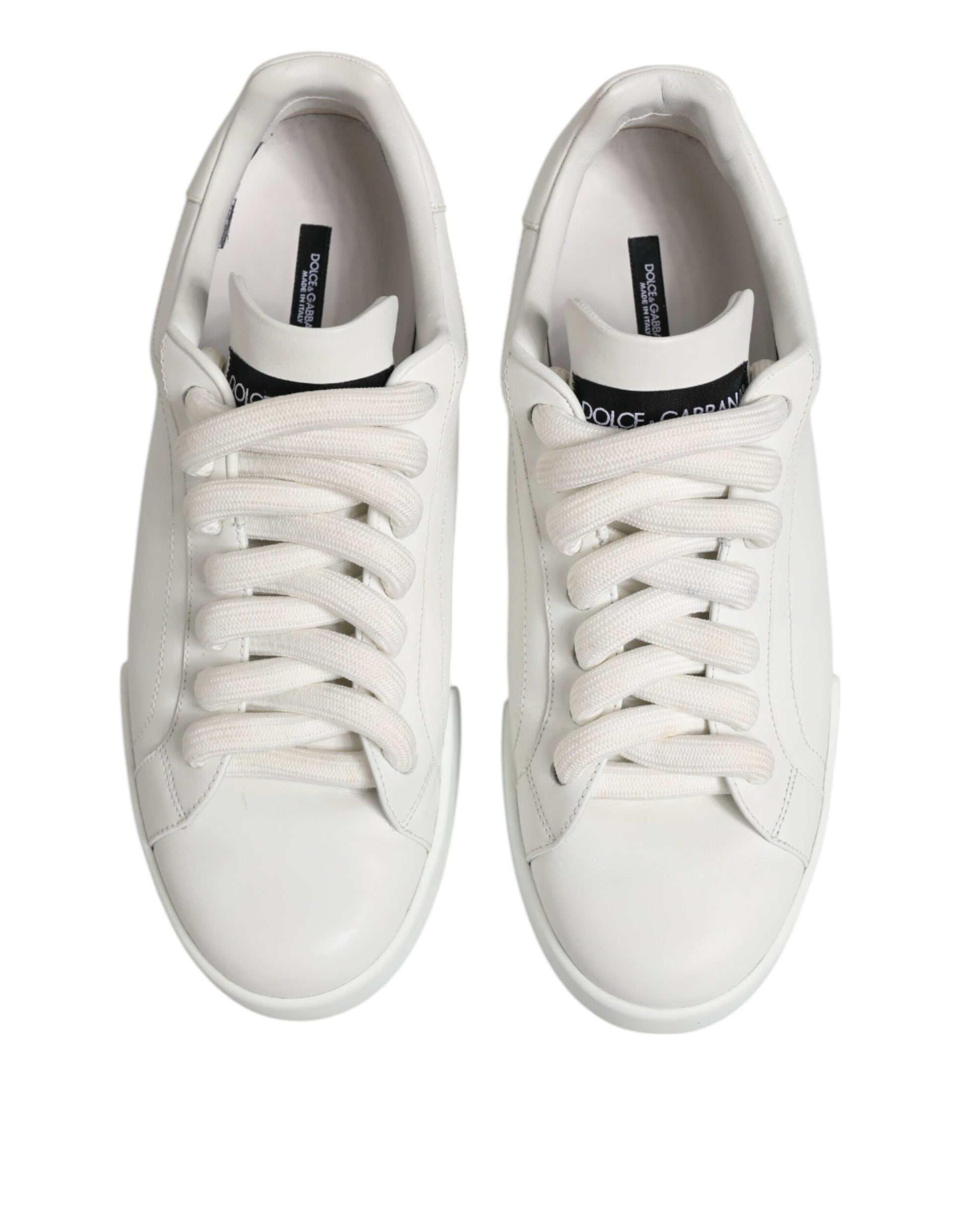Dolce & Gabbana White Logo Lace Up Low Top Men Sneakers Shoes Dolce & Gabbana