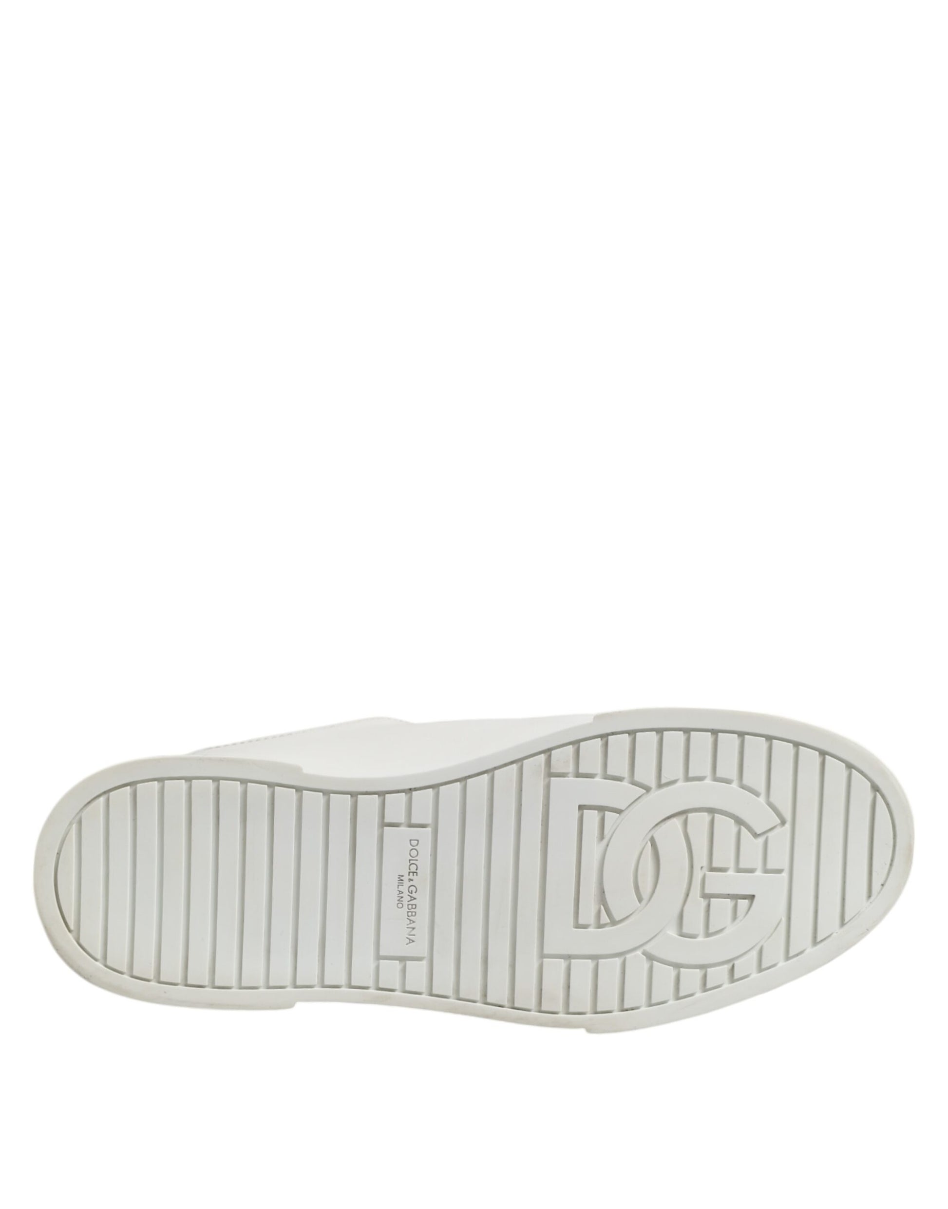 Dolce & Gabbana White Logo Lace Up Low Top Men Sneakers Shoes Dolce & Gabbana