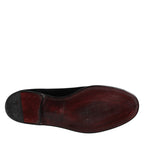 Dolce & Gabbana Black Velvet Slip On Loafers Formal Shoes