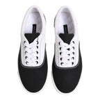 Dolce & Gabbana Black Cotton Canvas Lace Up Men Sneakers Shoes
