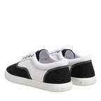 Dolce & Gabbana Black Cotton Canvas Lace Up Men Sneakers Shoes