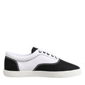 Dolce & Gabbana Black Cotton Canvas Lace Up Men Sneakers Shoes