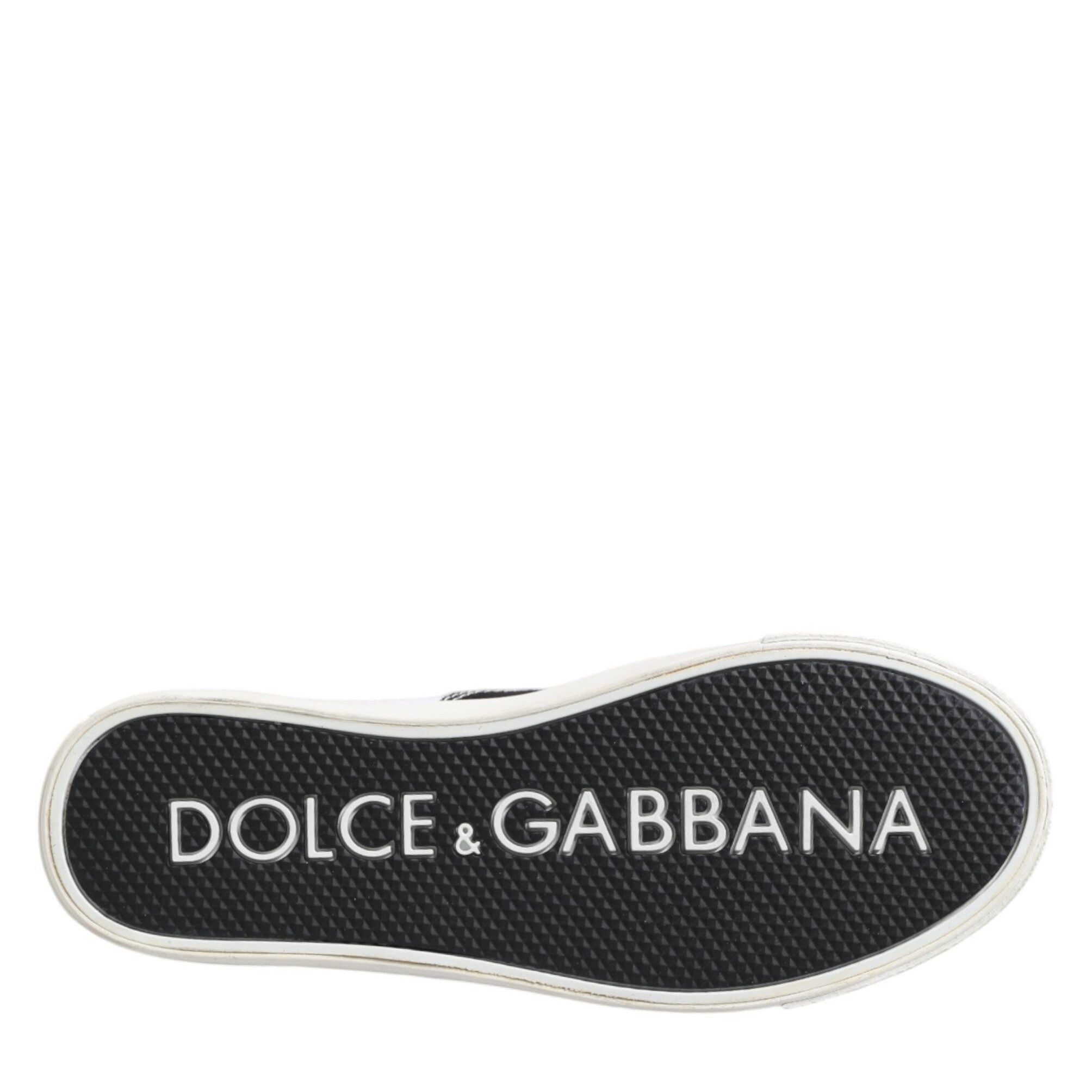 Dolce & Gabbana Black Cotton Canvas Lace Up Men Sneakers Shoes