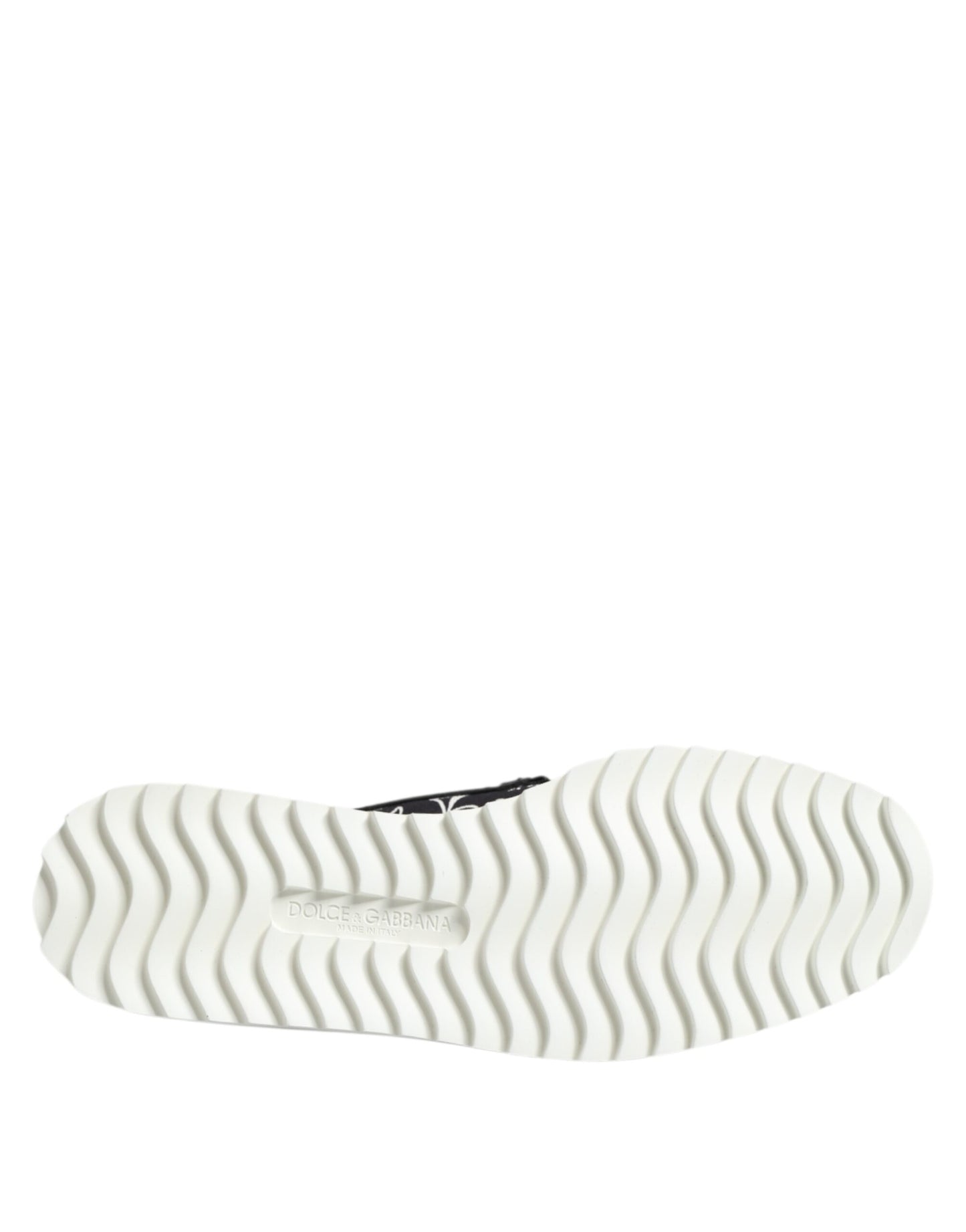 Dolce & Gabbana Black Slip On Printed Men Loafers Shoes Dolce & Gabbana