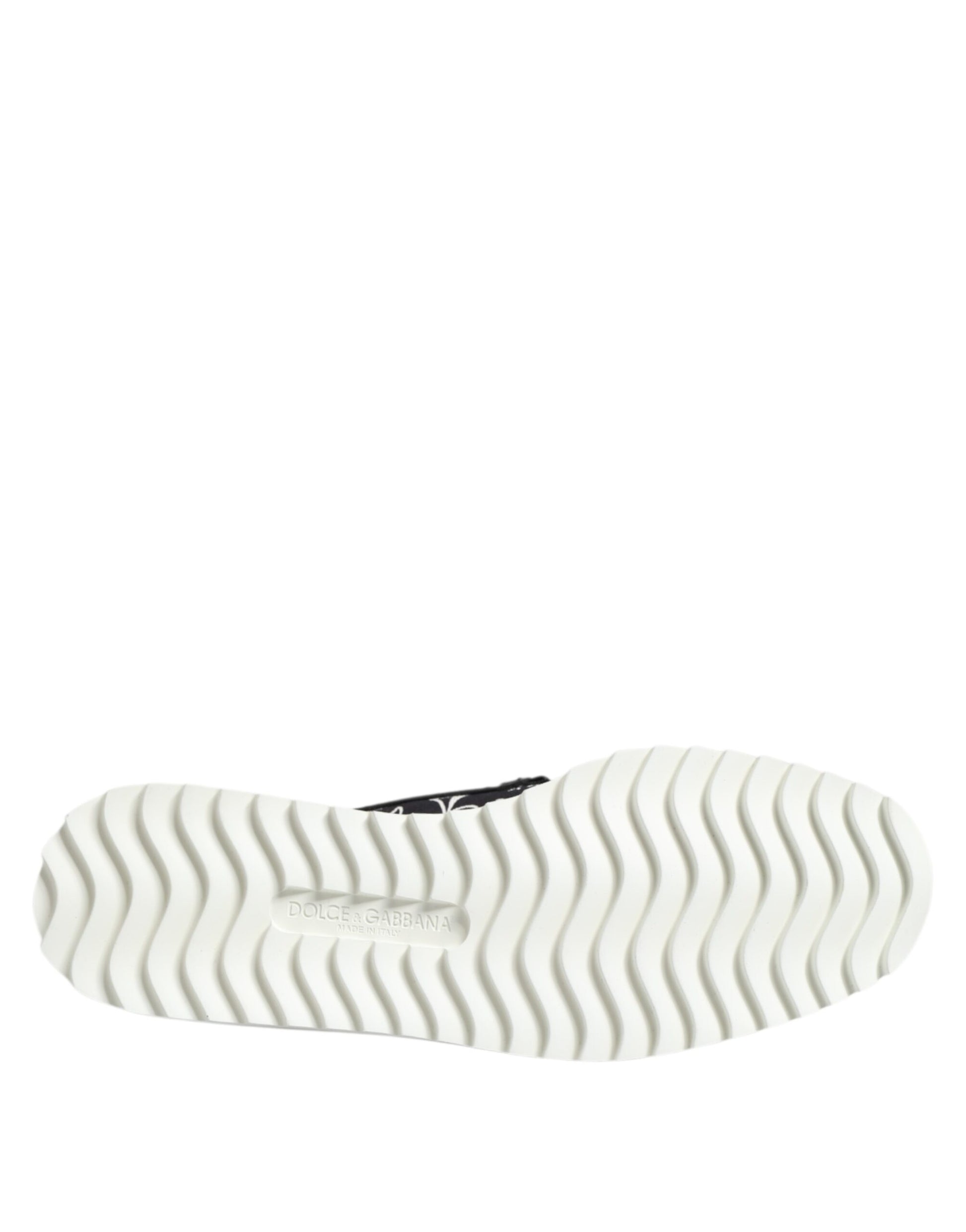 Dolce & Gabbana Black Slip On Printed Men Loafers Shoes Dolce & Gabbana