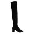 Dolce & Gabbana Black Suede Leather Knee High Boots Shoes