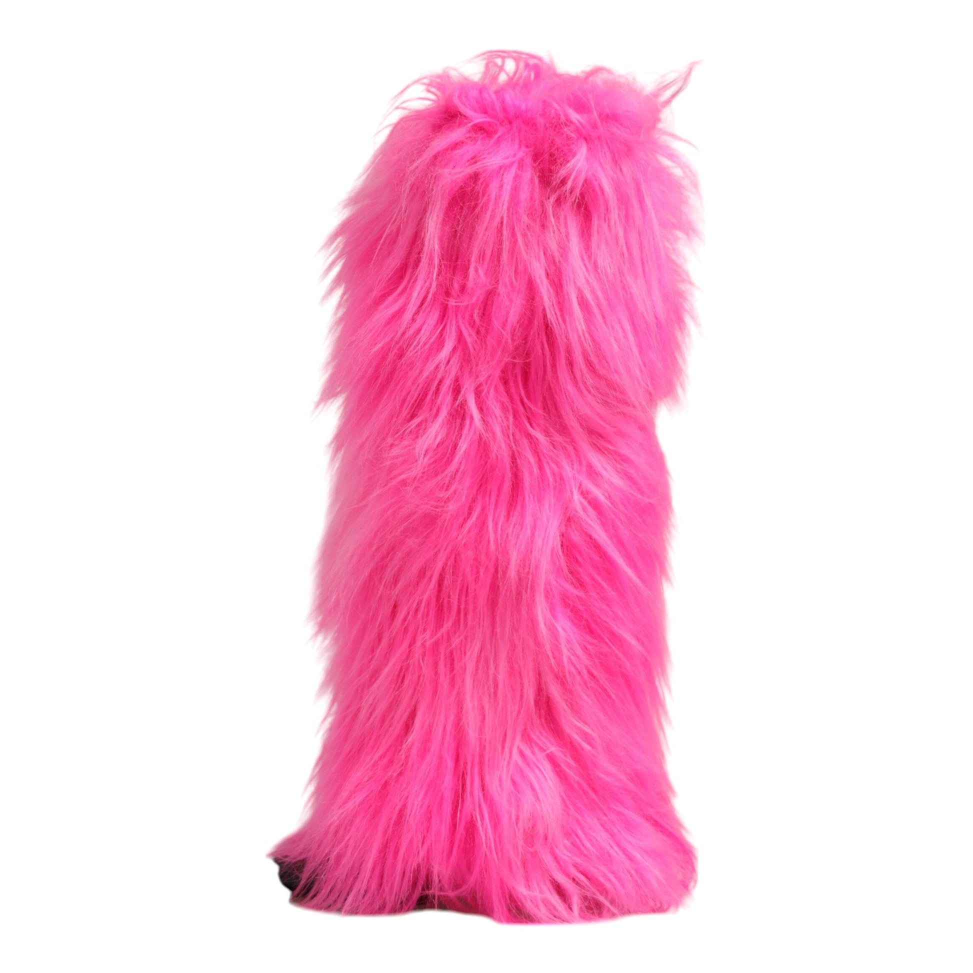 Dolce & Gabbana Pink Faux Fur Leather High Heels Boots Shoes Dolce & Gabbana