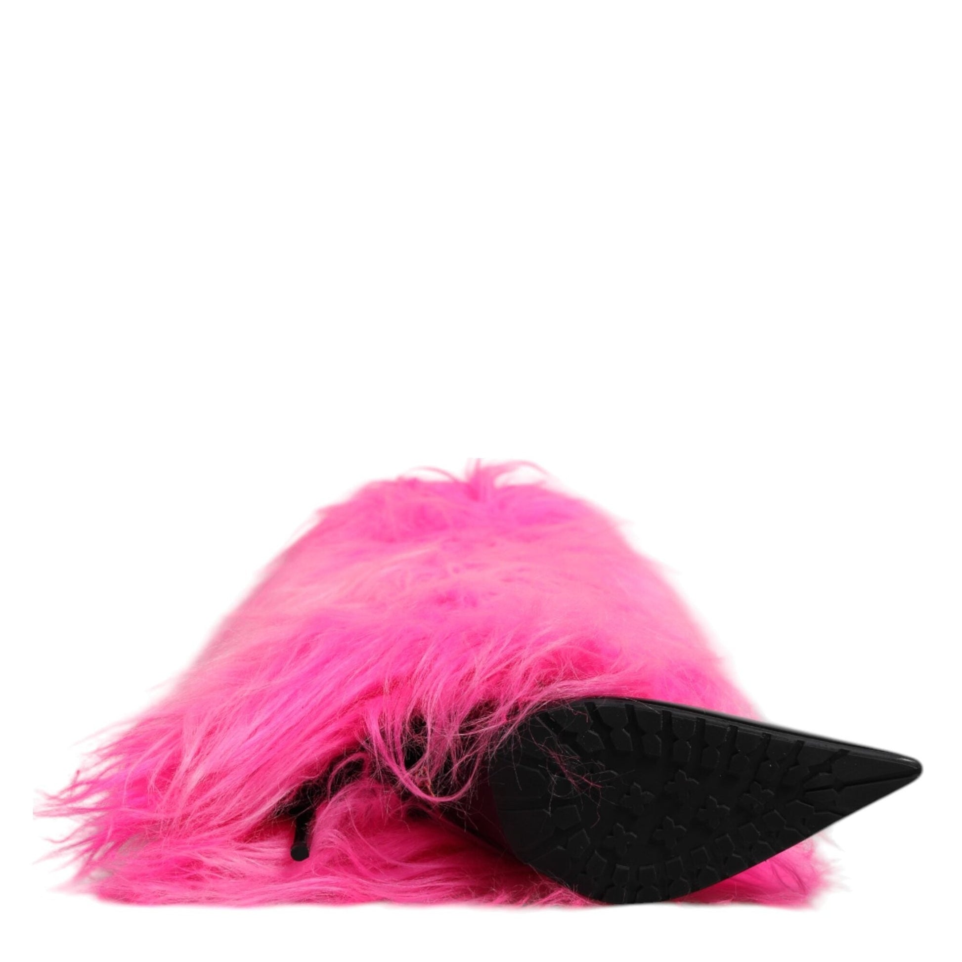 Dolce & Gabbana Pink Faux Fur Leather High Heels Boots Shoes Dolce & Gabbana