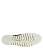 Dolce & Gabbana Black White Leather Ankle Boots Shoes