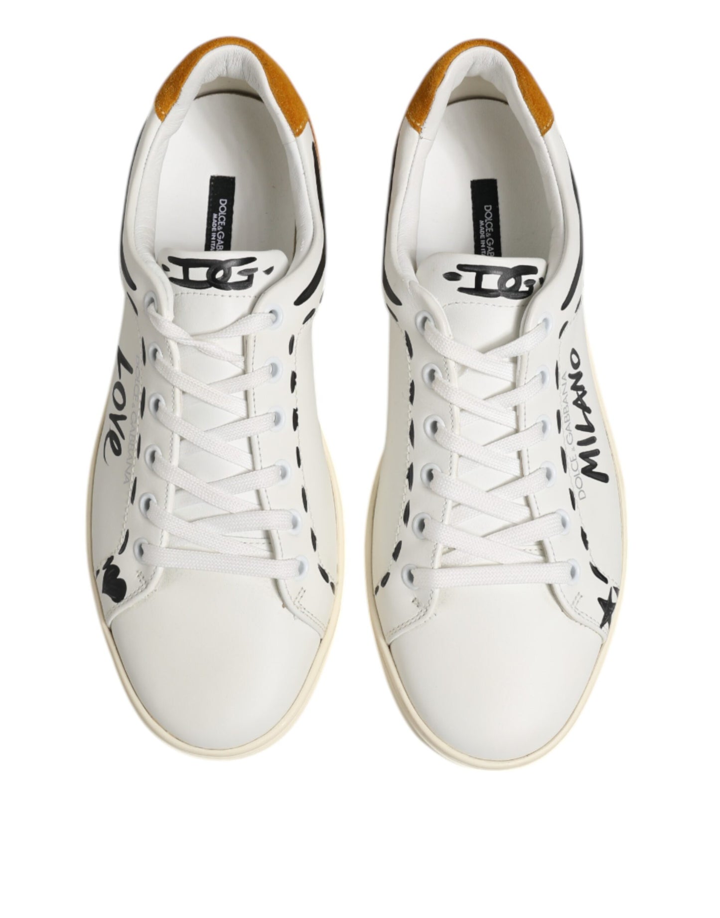 Dolce & Gabbana White Leather MILANO Low Top Sneakers Shoes Dolce & Gabbana