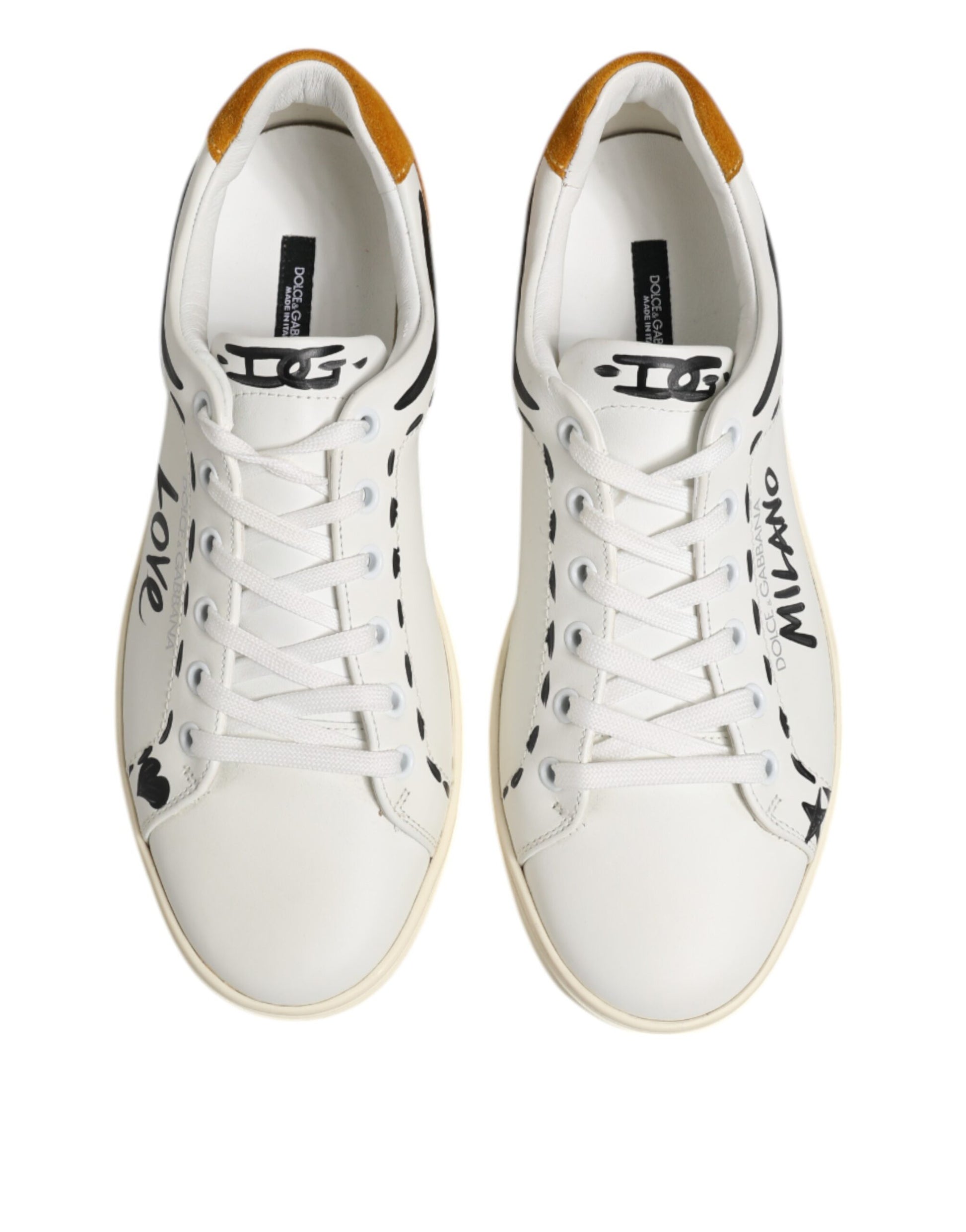 Dolce & Gabbana White Leather MILANO Low Top Sneakers Shoes Dolce & Gabbana