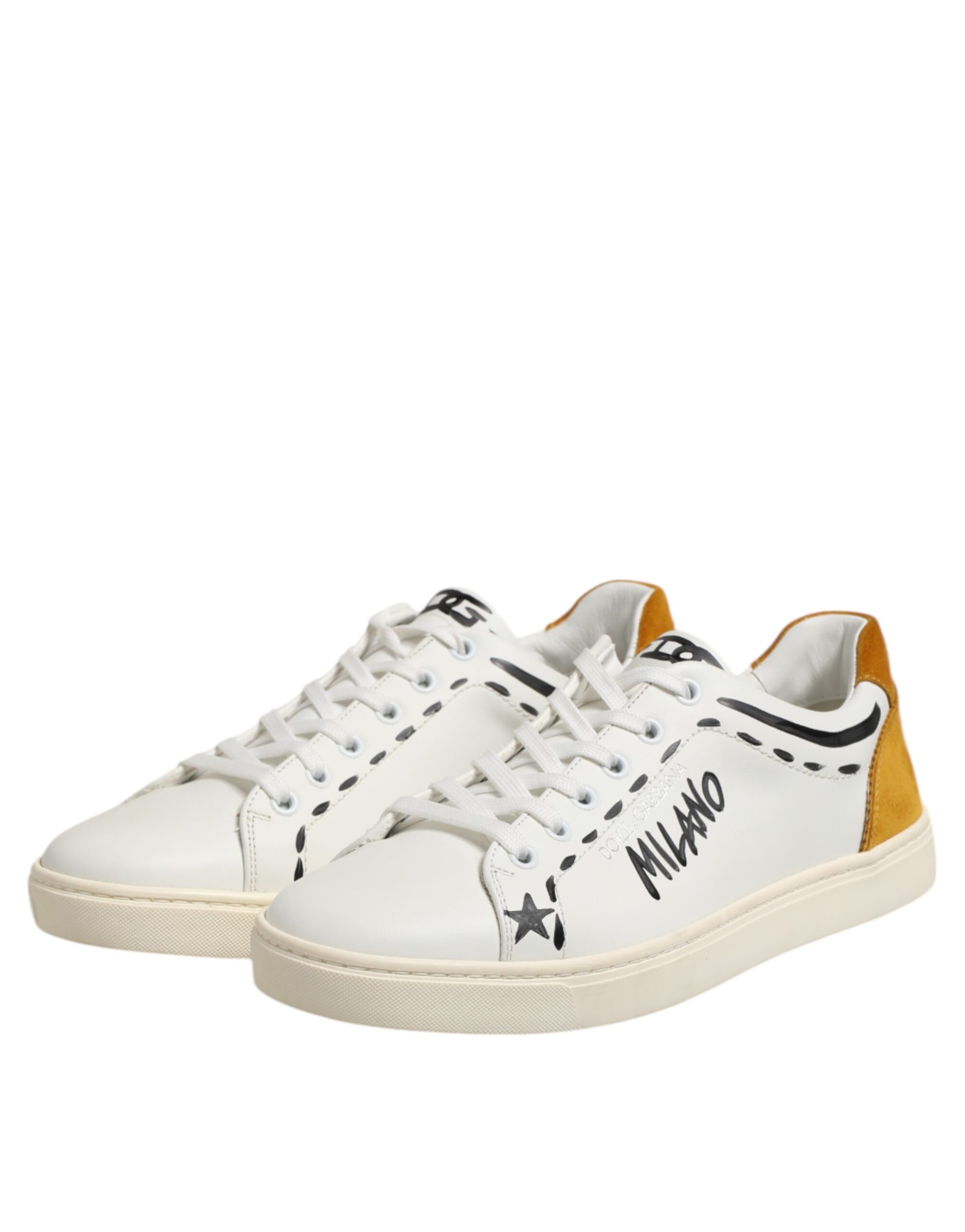 Dolce & Gabbana White Leather MILANO Low Top Sneakers Shoes Dolce & Gabbana