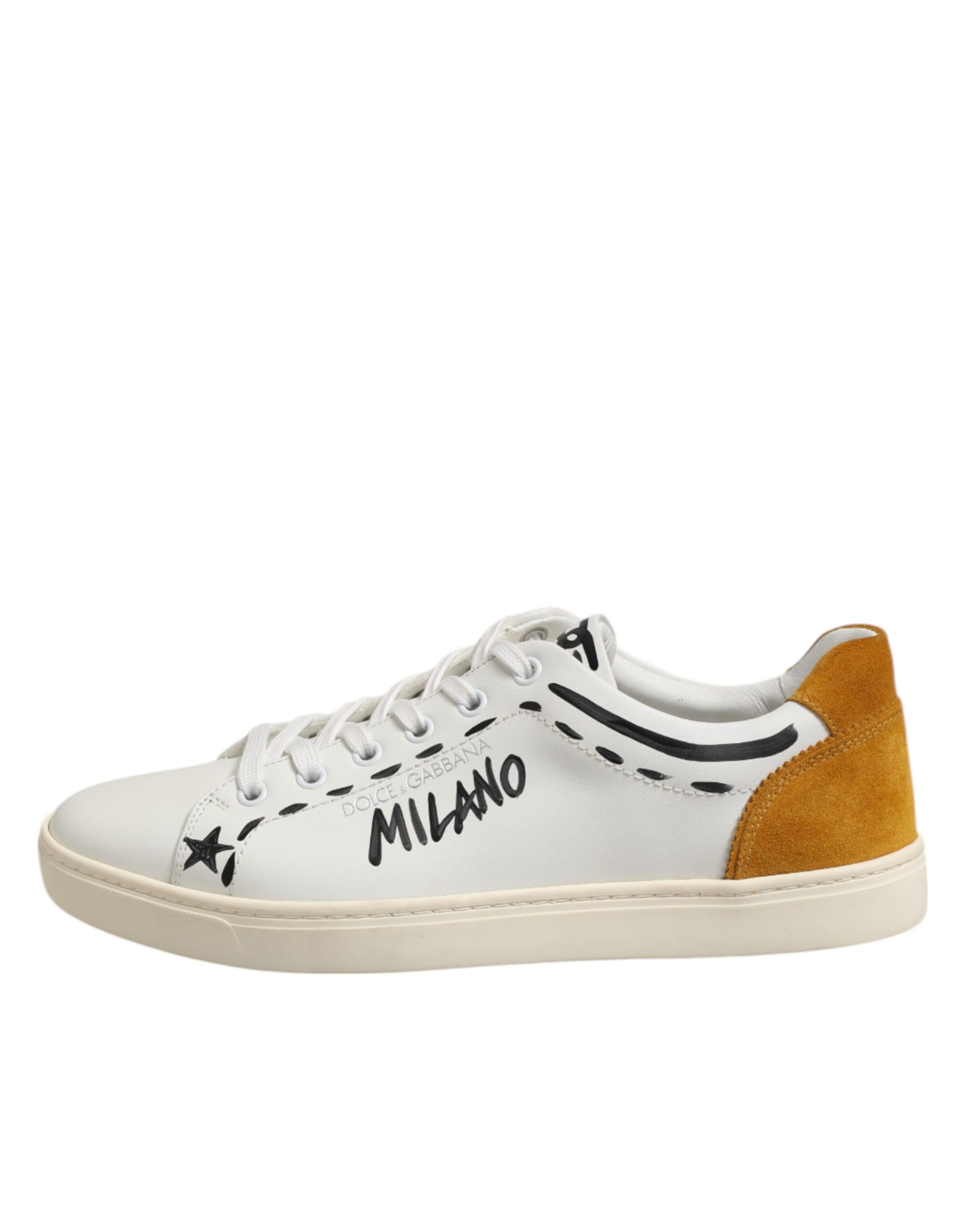 Dolce & Gabbana White Leather MILANO Low Top Sneakers Shoes Dolce & Gabbana