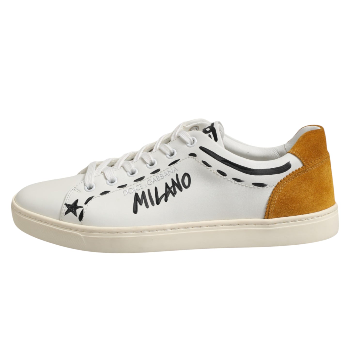 Dolce & Gabbana White Leather MILANO Low Top Sneakers Shoes Dolce & Gabbana