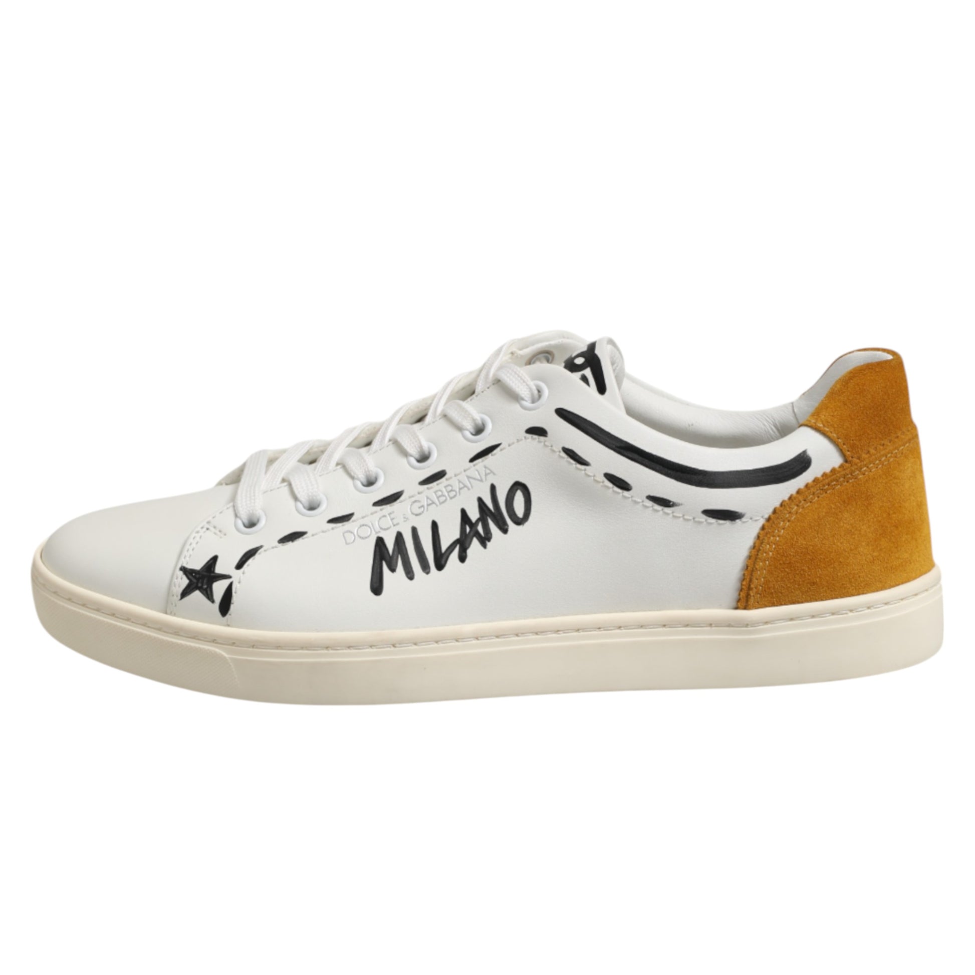 Dolce & Gabbana White Leather MILANO Low Top Sneakers Shoes Dolce & Gabbana
