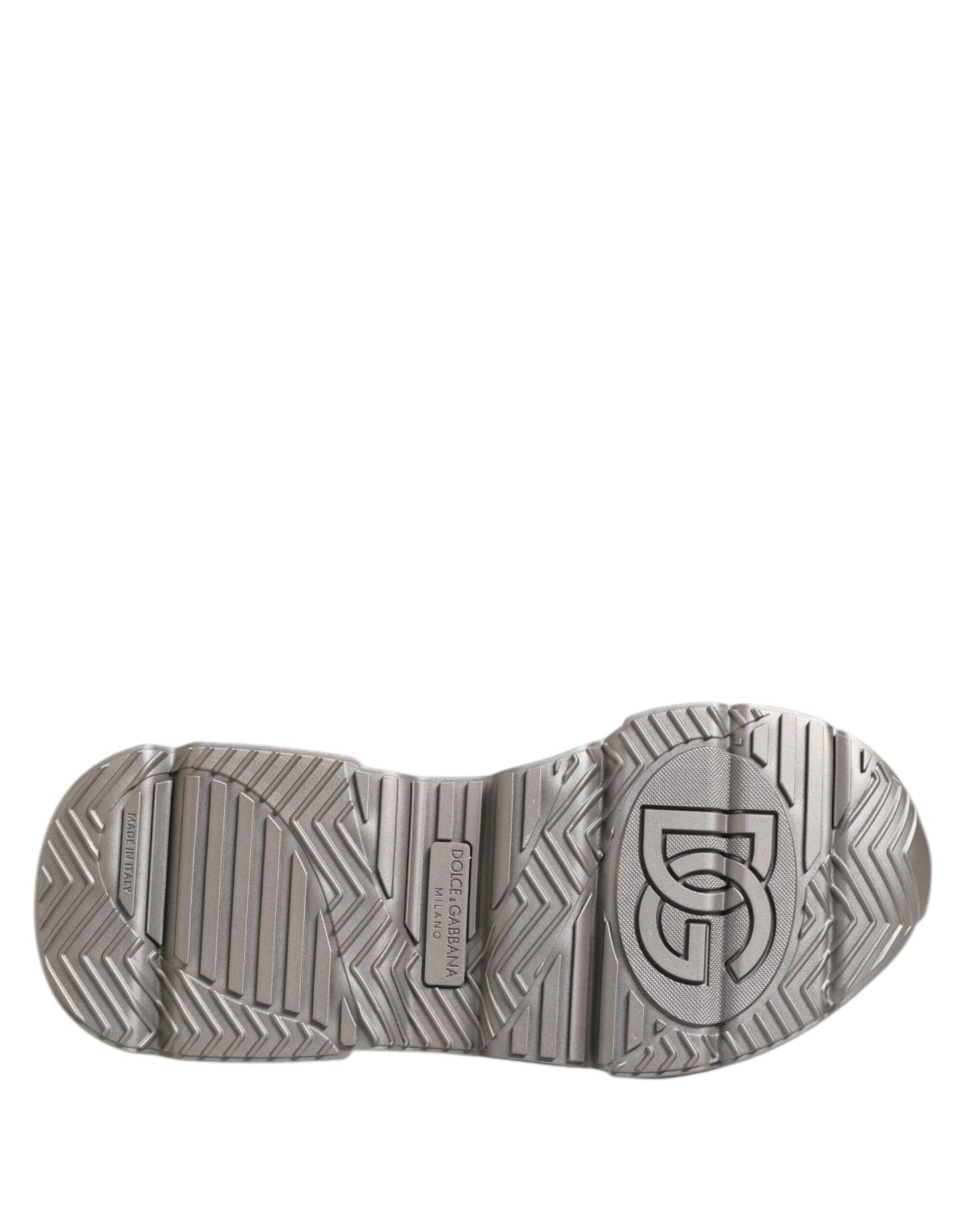 Dolce & Gabbana Silver DAYMASTER Leather Men Sneakers Shoes Dolce & Gabbana