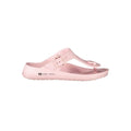 Norway 1963 Rosa Plastica womens slippers with pink plastic material and slip-on design on a neutral background.