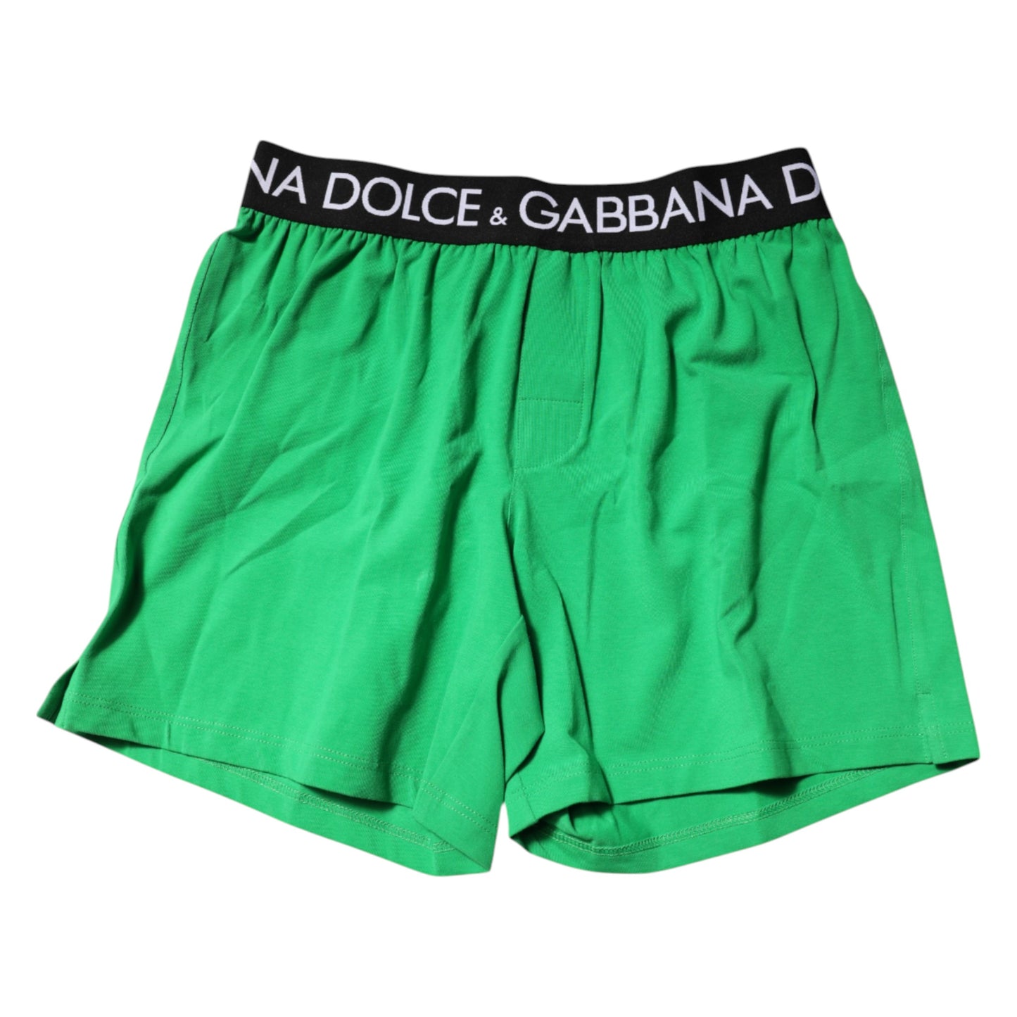 Dolce & Gabbana Green Cotton Regular Boxer Shorts Underwear Dolce & Gabbana