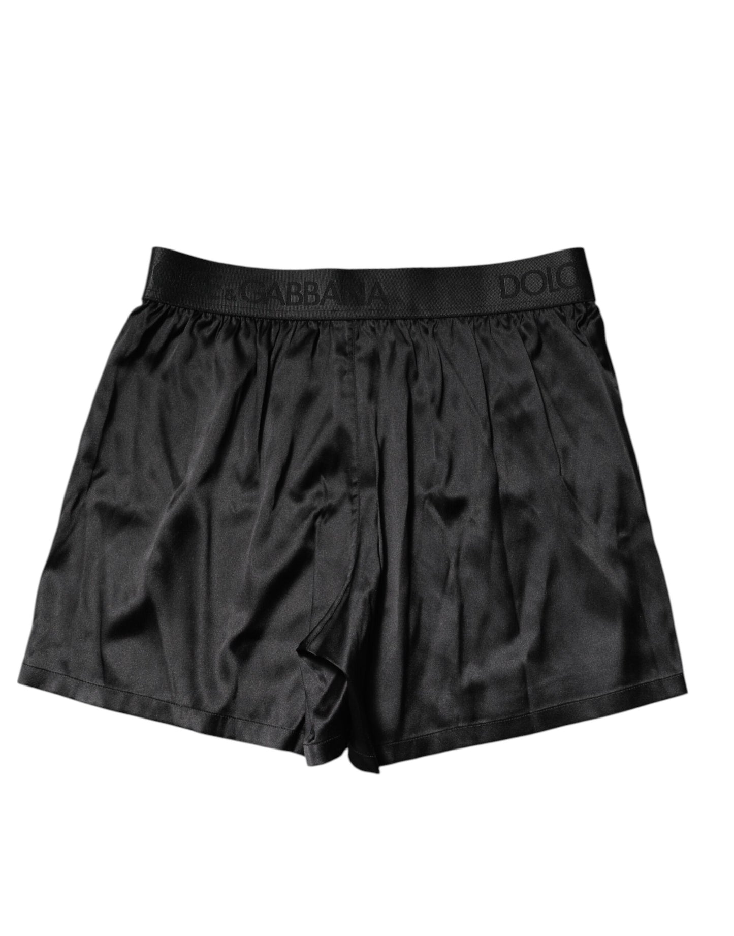 Dolce & Gabbana Black Logo Waist Regular Boxer Shorts Underwear Dolce & Gabbana