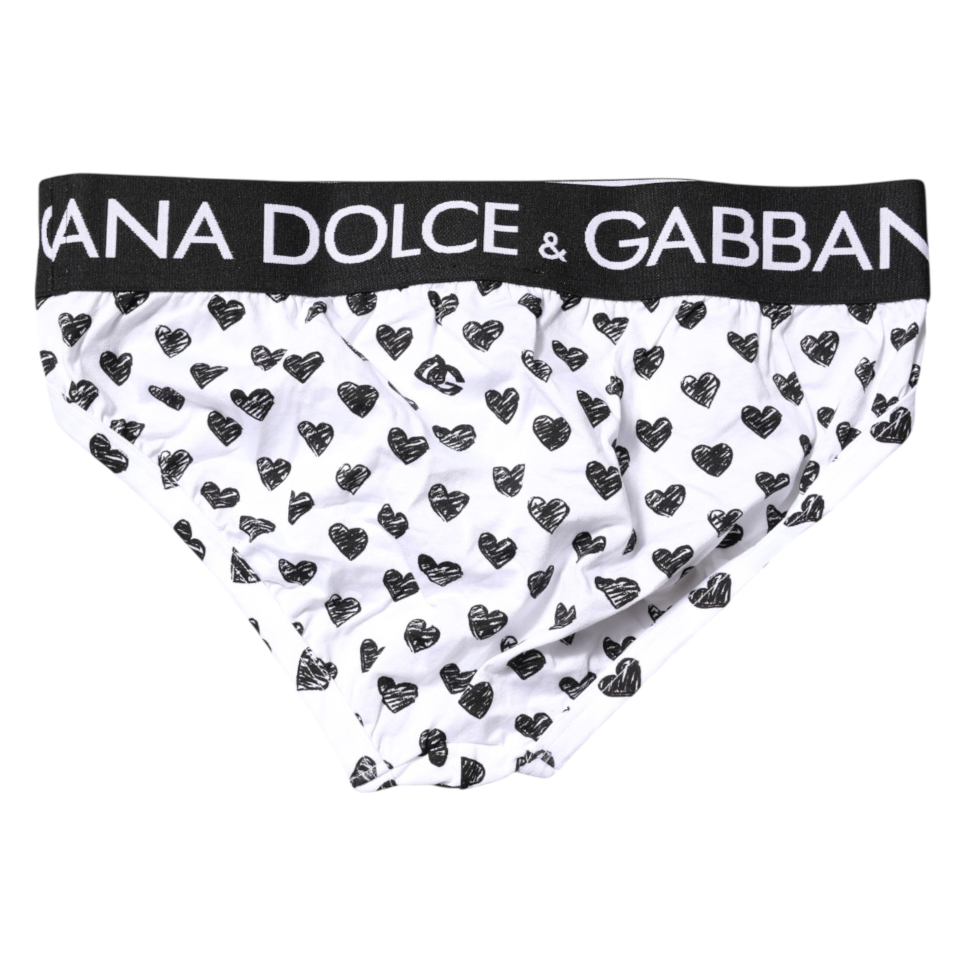 Dolce & Gabbana White Heart Printed Regular Brief Underwear Dolce & Gabbana