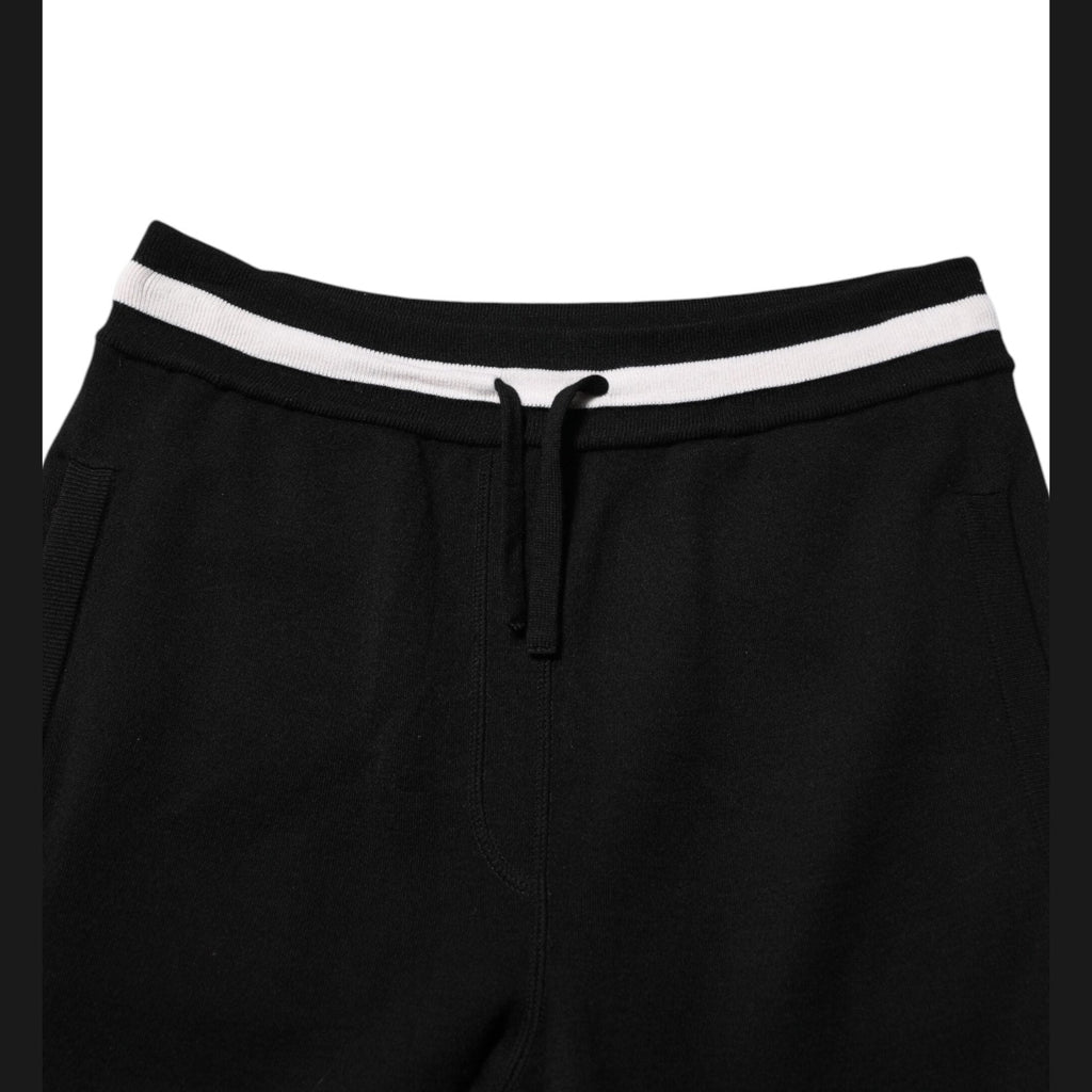 Dolce & Gabbana Black Cotton Men Jogger Sweatpants Pants