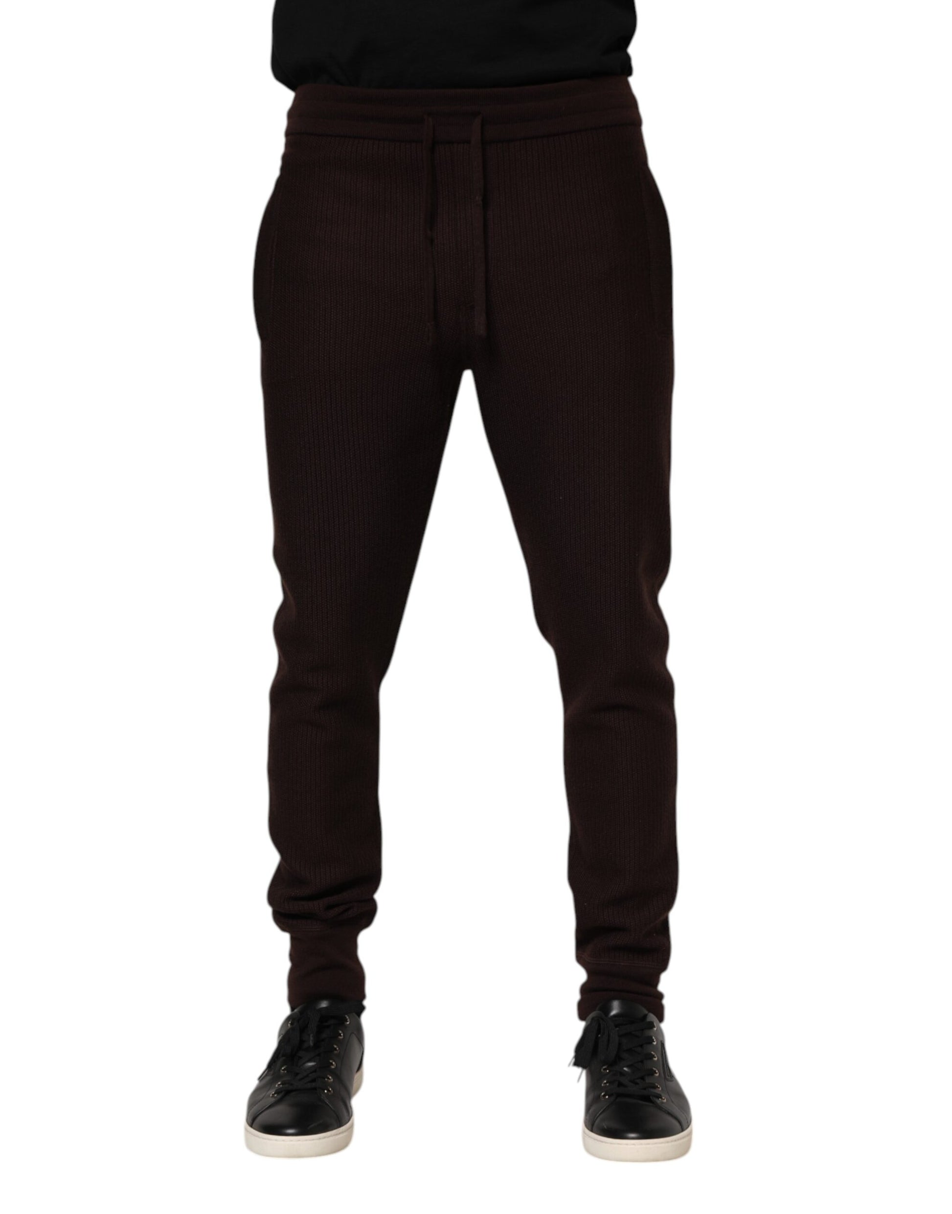Dolce & Gabbana Brown Cashmere Men Jogger Sweatpants Pants Dolce & Gabbana
