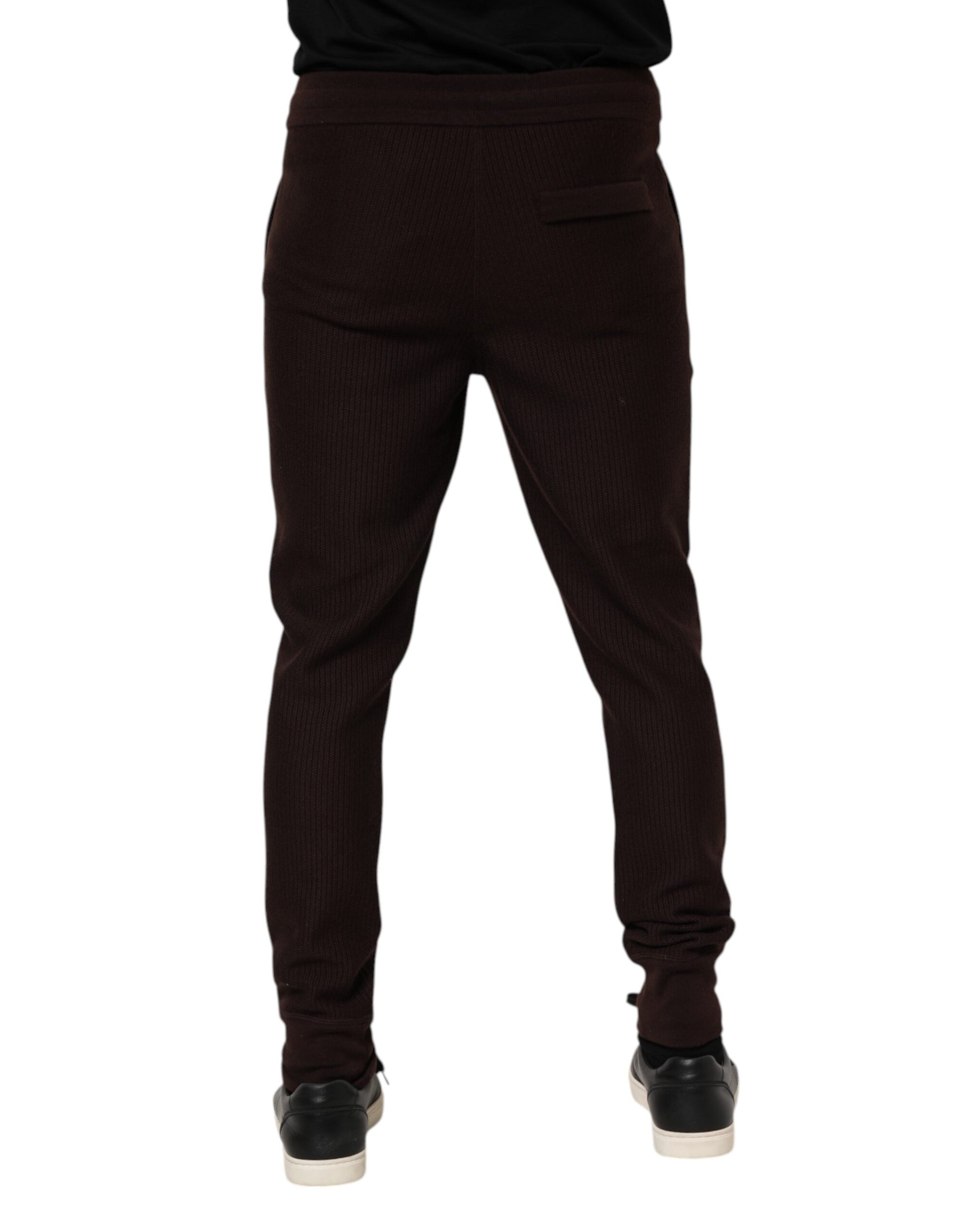 Dolce & Gabbana Brown Cashmere Men Jogger Sweatpants Pants Dolce & Gabbana