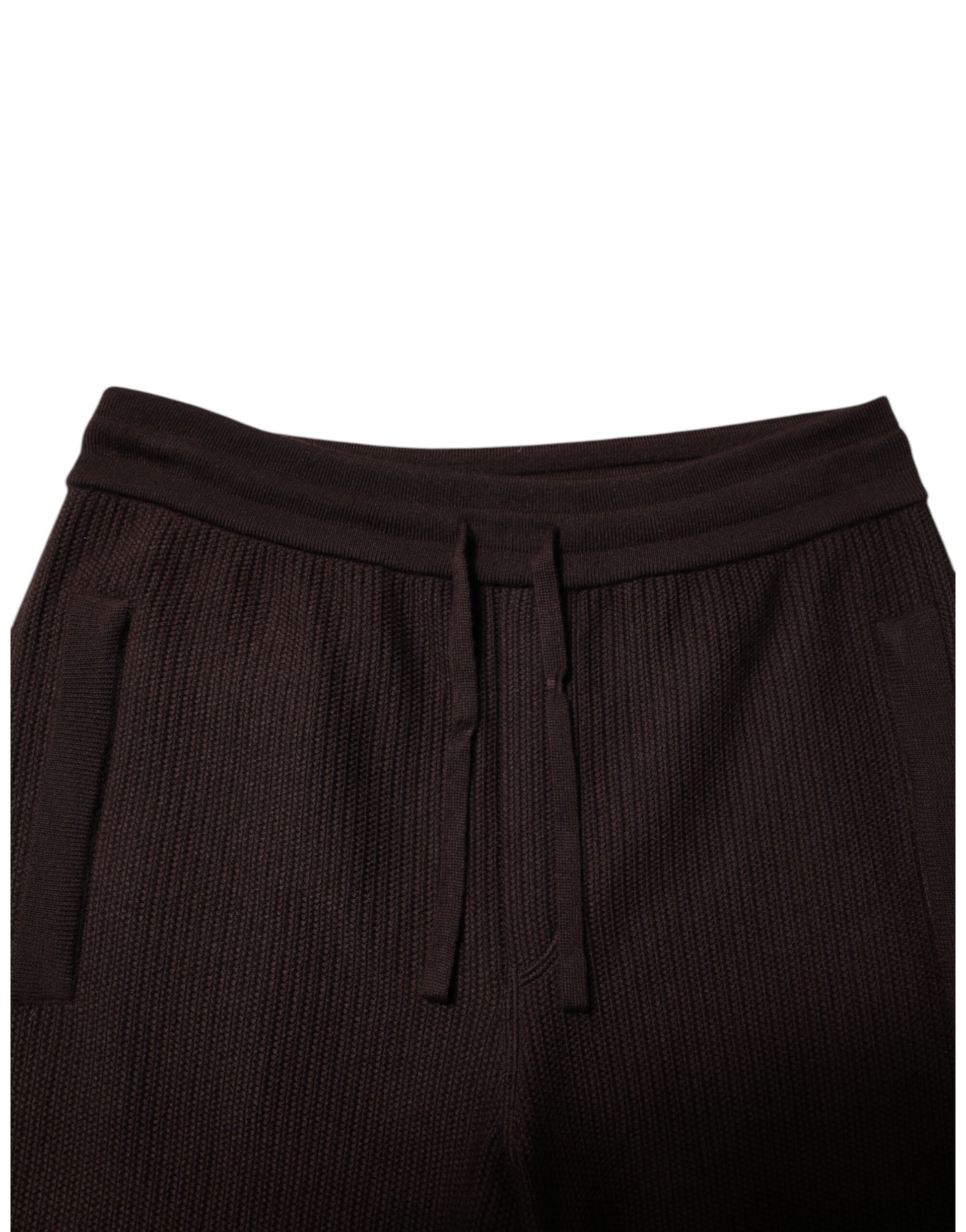 Dolce & Gabbana Brown Cashmere Men Jogger Sweatpants Pants Dolce & Gabbana