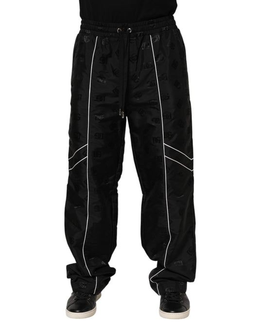 Dolce & Gabbana Black Cotton Straight Jogger Sweatpants Pants Dolce & Gabbana