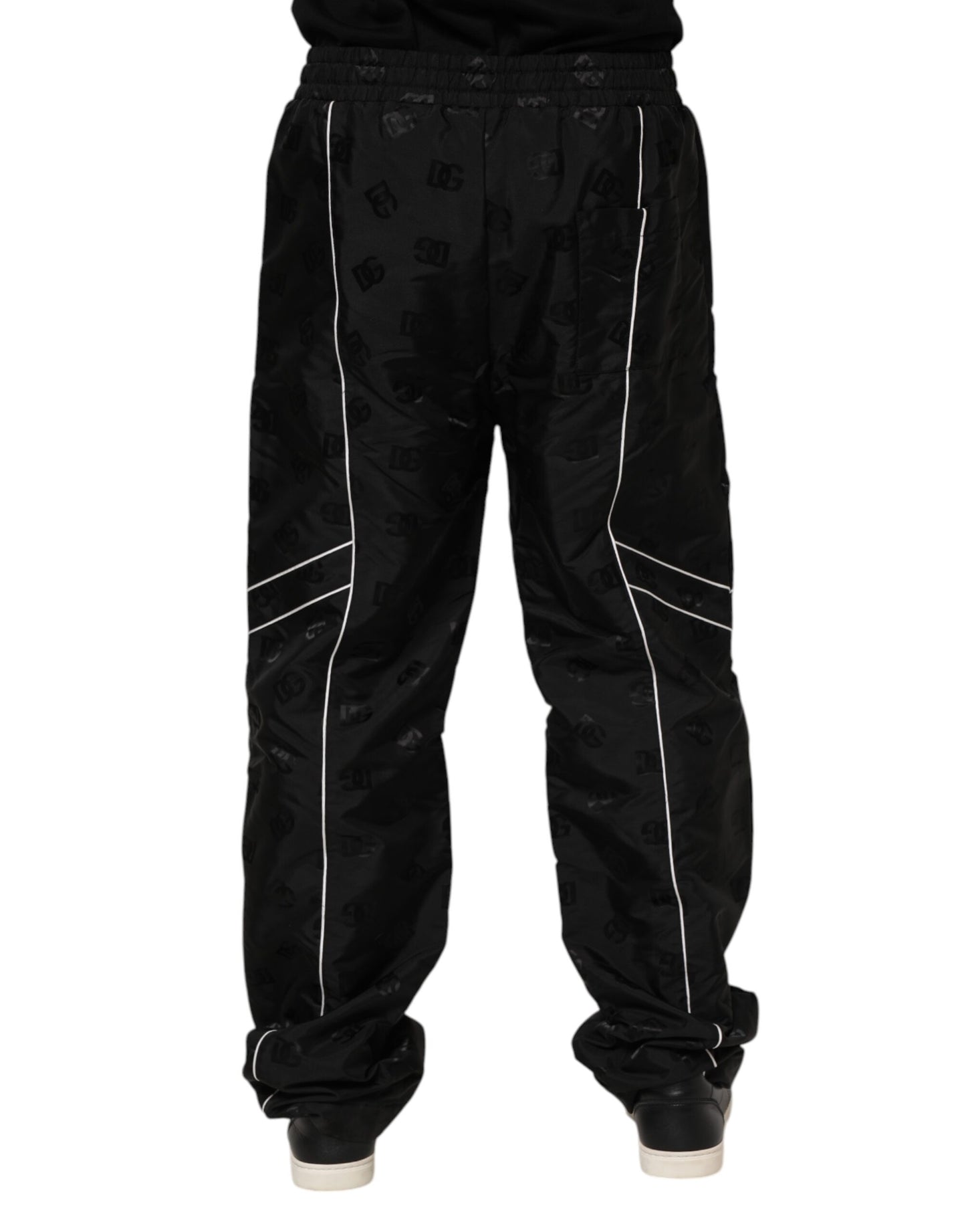 Dolce & Gabbana Black Cotton Straight Jogger Sweatpants Pants Dolce & Gabbana