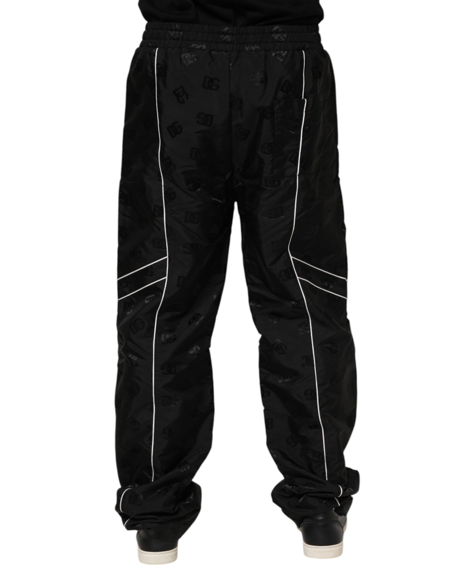 Dolce & Gabbana Black Cotton Straight Jogger Sweatpants Pants Dolce & Gabbana