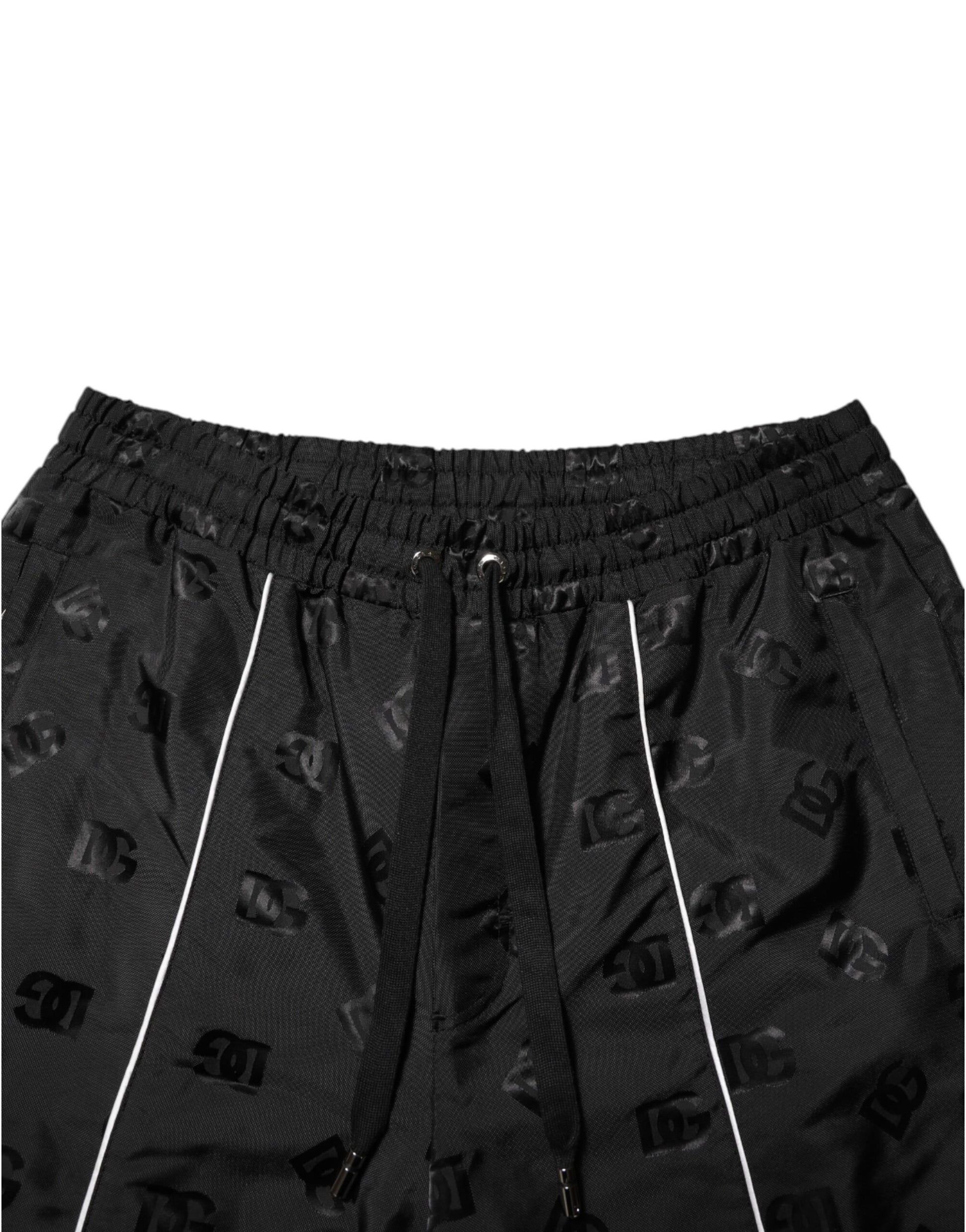 Dolce & Gabbana Black Cotton Straight Jogger Sweatpants Pants Dolce & Gabbana