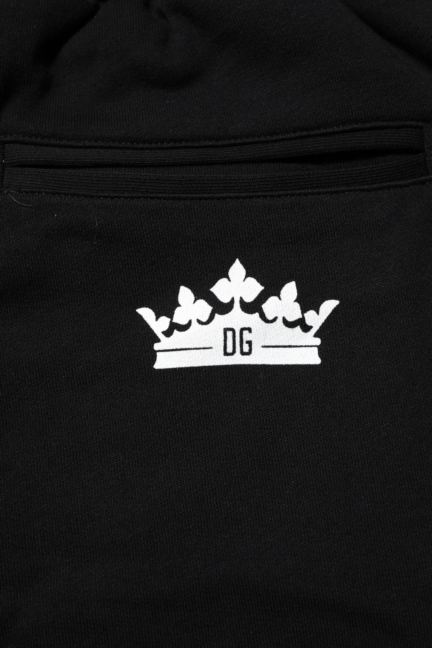 Dolce & Gabbana Black Cotton Crown Jogger Sweatpants Pants Dolce & Gabbana