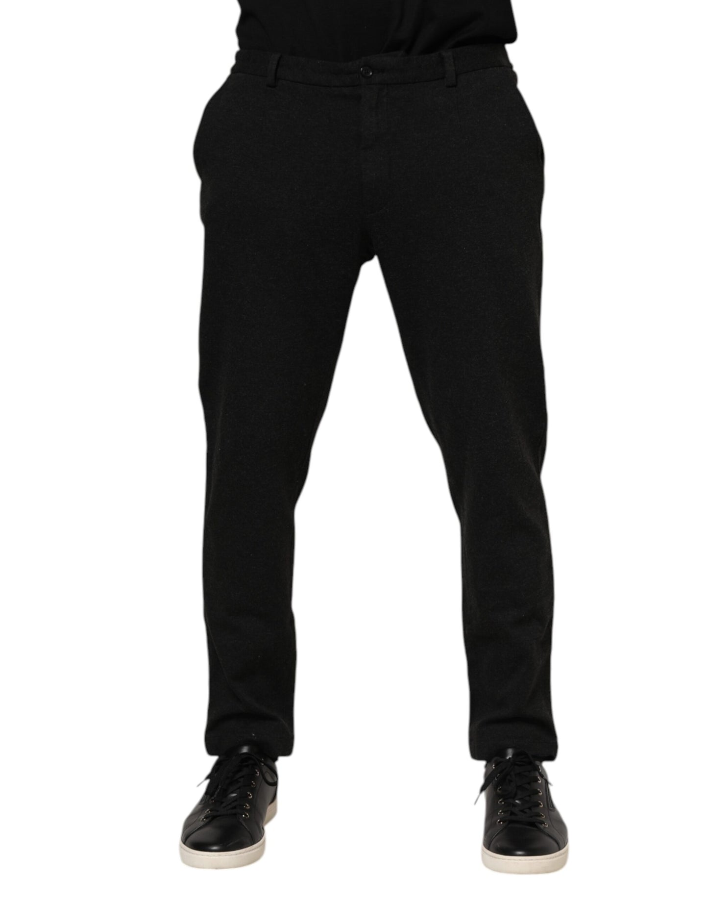 Dolce & Gabbana Dark Gray Viscose Dress Men Pants Dolce & Gabbana