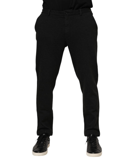 Dolce & Gabbana Dark Gray Viscose Dress Men Pants Dolce & Gabbana