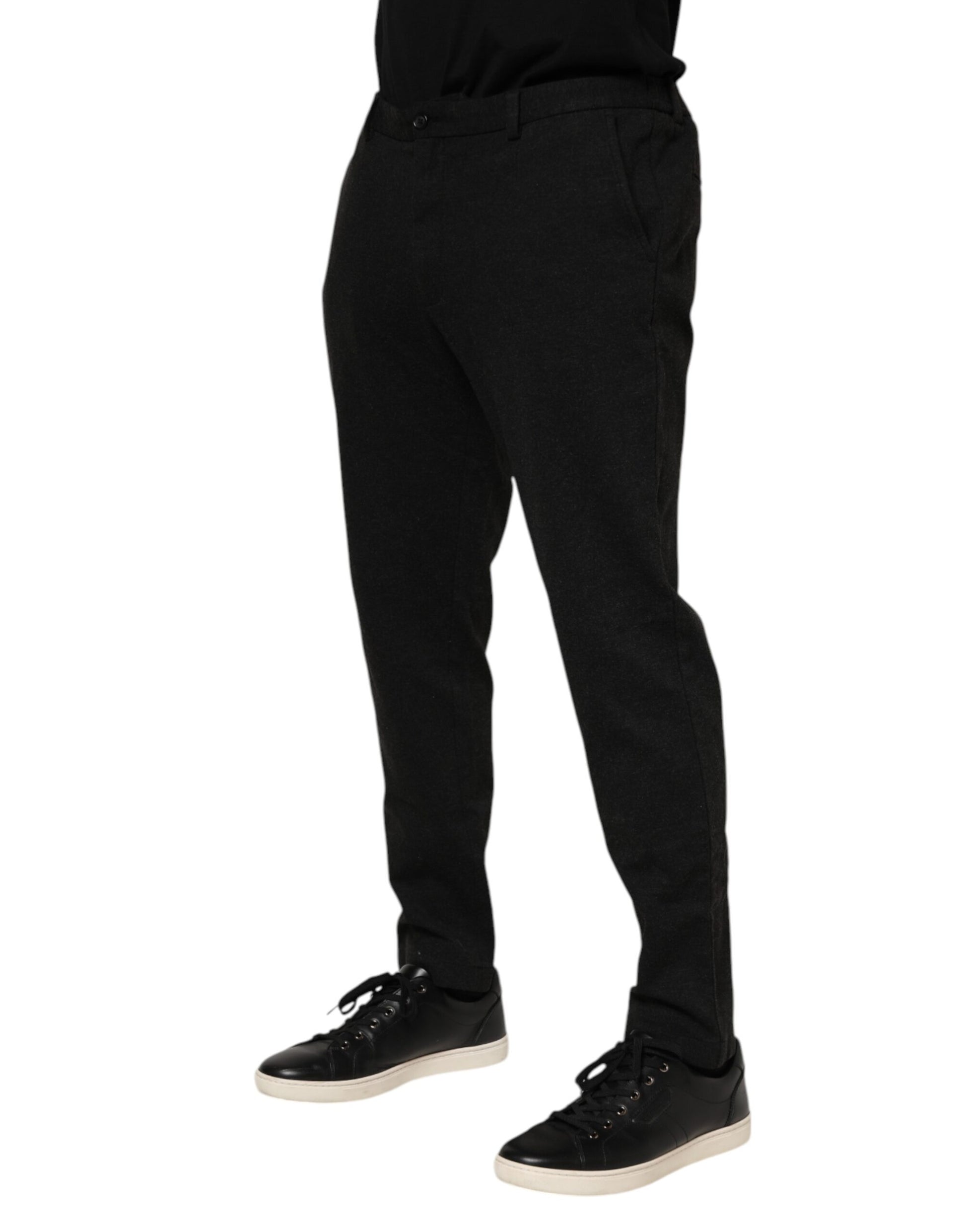 Dolce & Gabbana Dark Gray Viscose Dress Men Pants Dolce & Gabbana