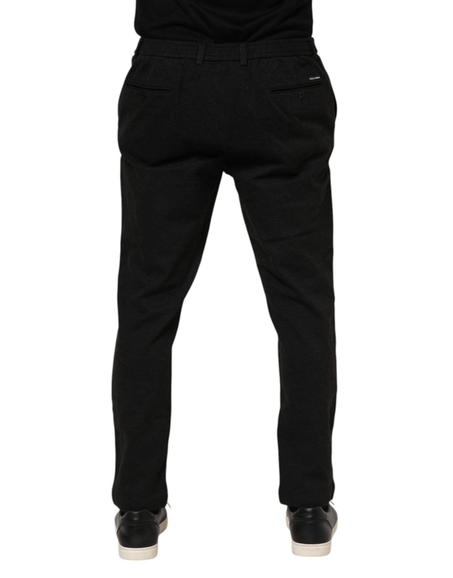 Dolce & Gabbana Dark Gray Viscose Dress Men Pants Dolce & Gabbana