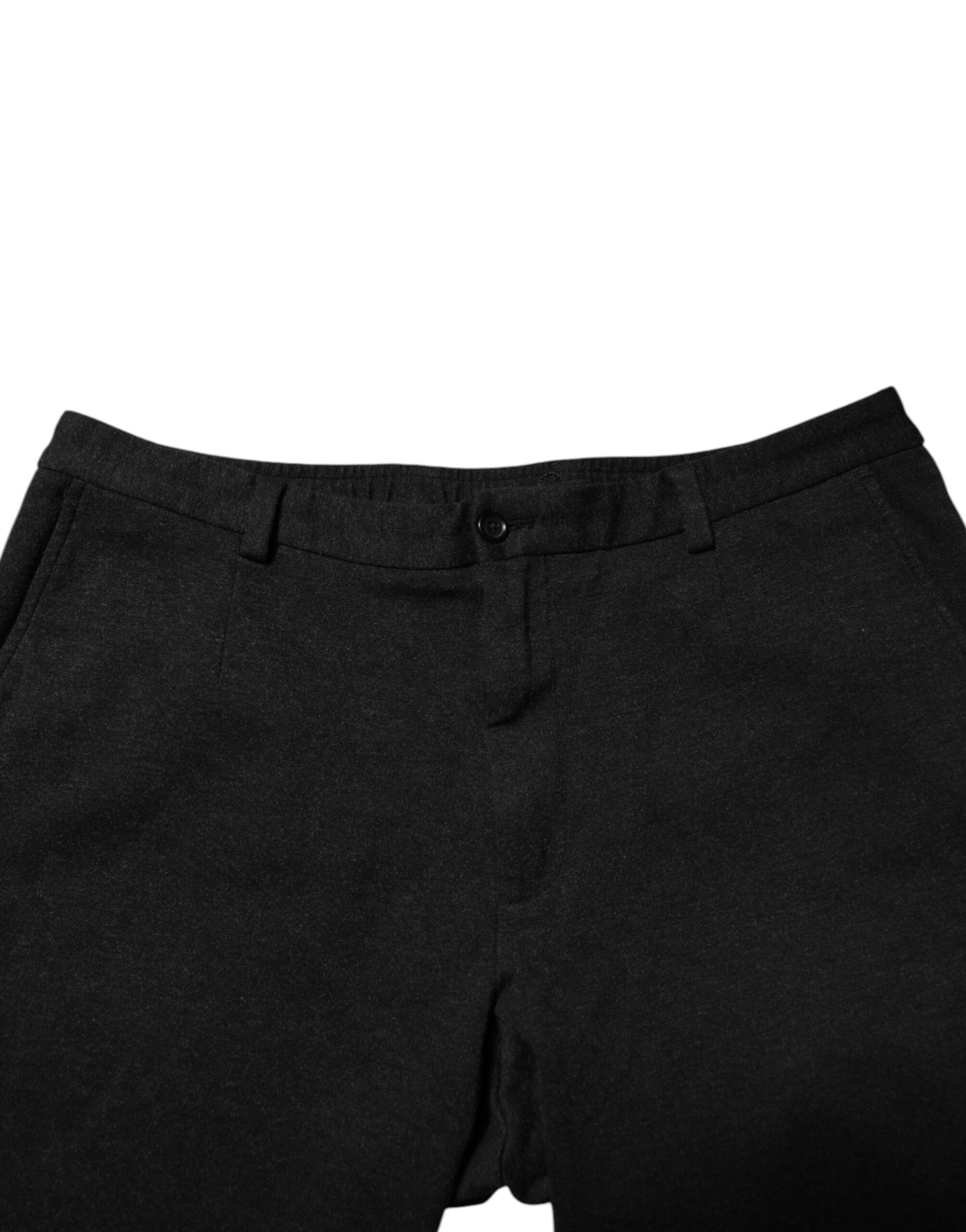 Dolce & Gabbana Dark Gray Viscose Dress Men Pants Dolce & Gabbana