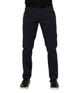 Dolce & Gabbana Blue Cotton Tapered Denim Jeans