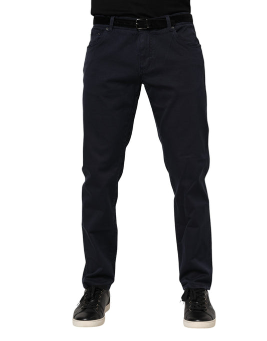Dolce & Gabbana Blue Cotton Tapered Denim Jeans Dolce & Gabbana
