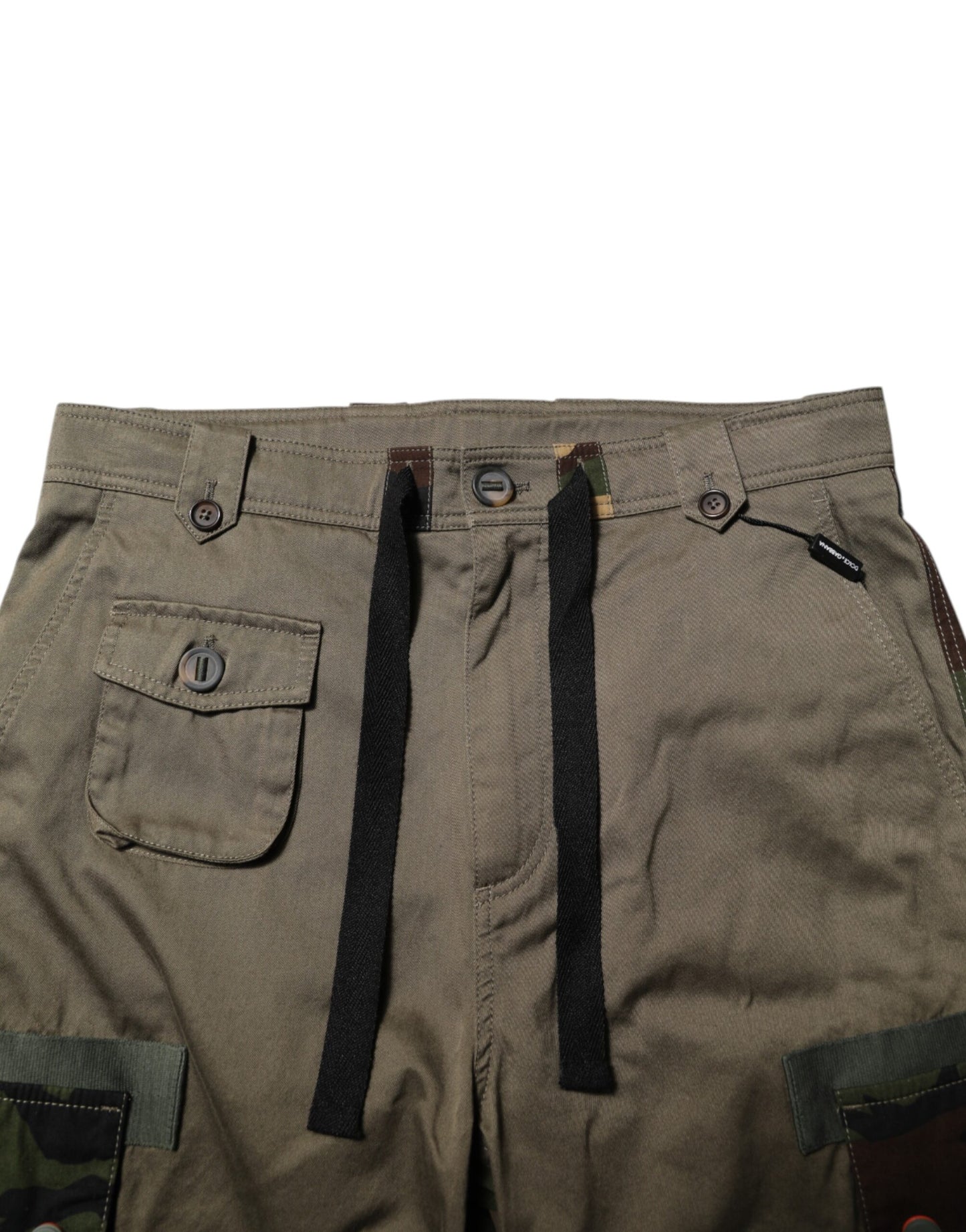 Dolce & Gabbana Brown Cotton Camouflage Cargo Pants Dolce & Gabbana