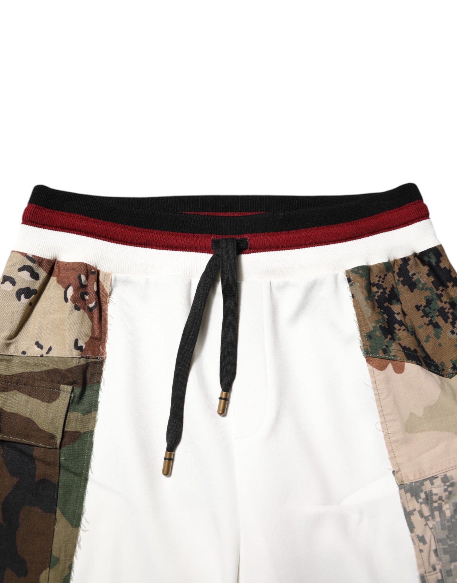 Dolce & Gabbana White Patchwork Jogger Pants Dolce & Gabbana
