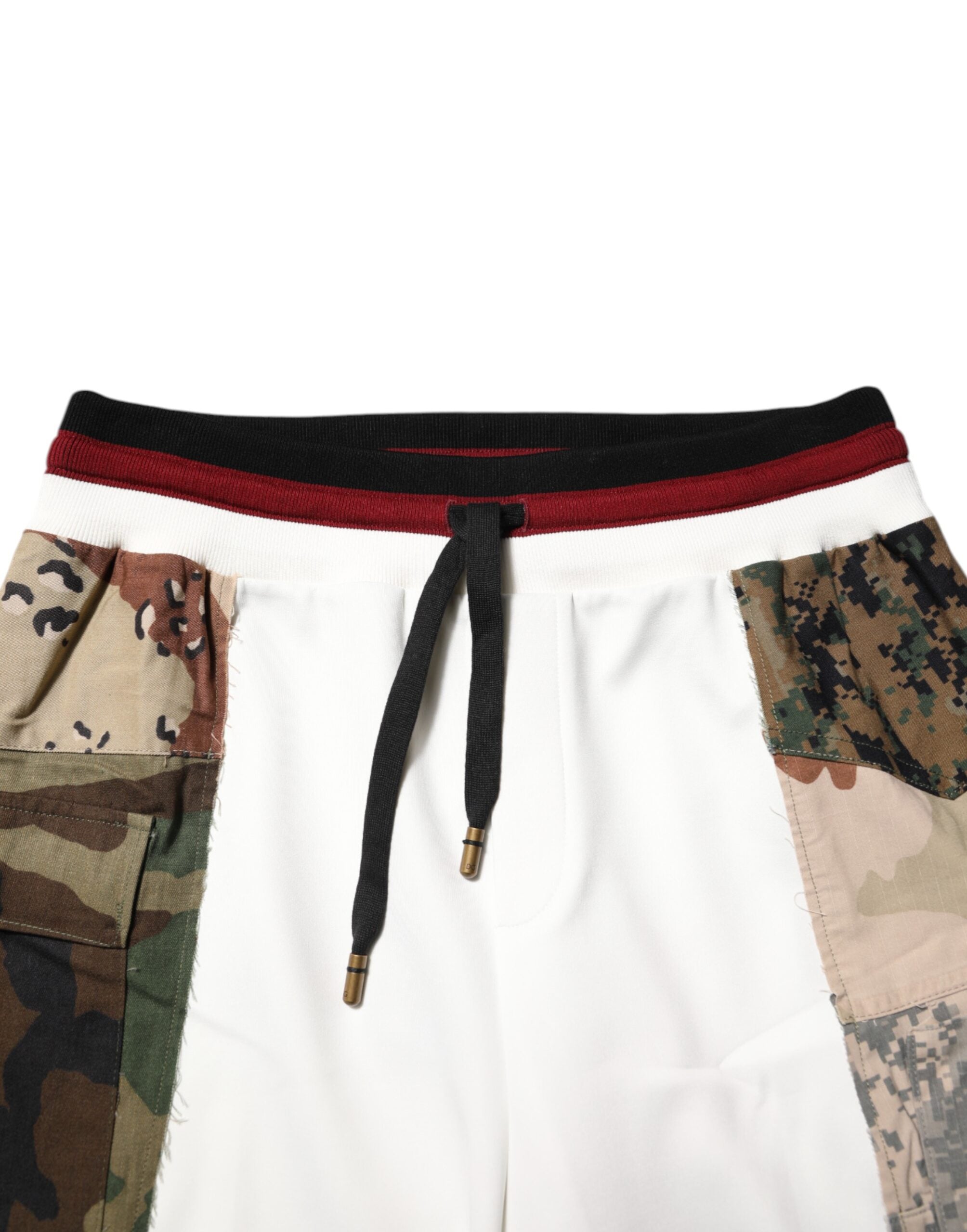 Dolce & Gabbana White Patchwork Jogger Pants Dolce & Gabbana