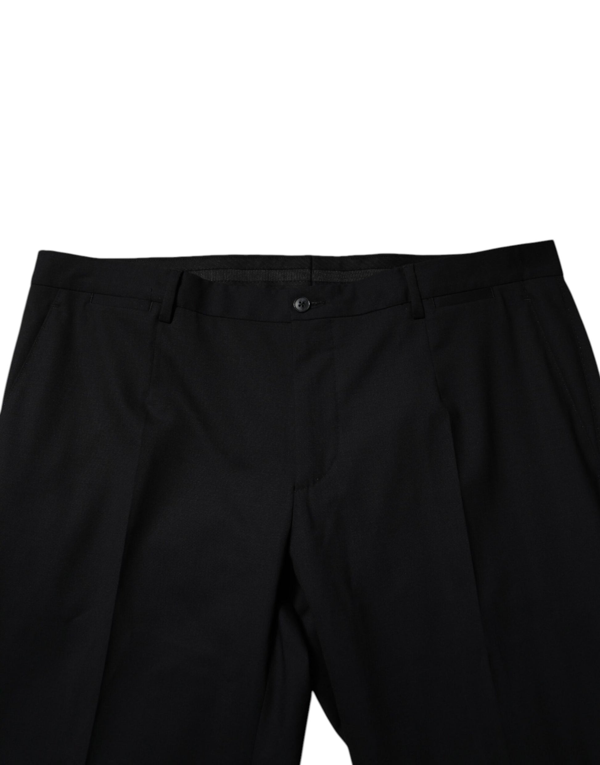 Dolce & Gabbana Black Wool Formal Dress Pants Dolce & Gabbana