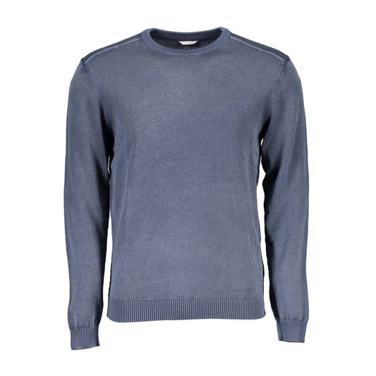 Guess Jeans Blue Cotton Sweater Guess Jeans