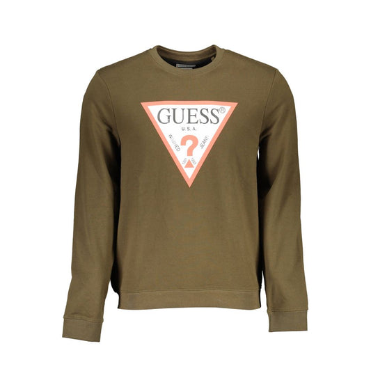 Guess Jeans Green Cotton Sweater Guess Jeans