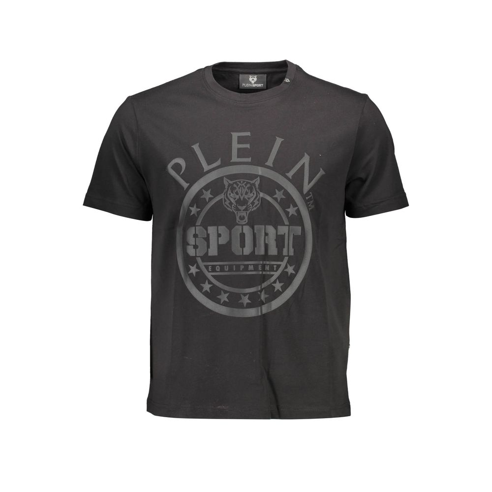 Plein Sport Black Cotton T-Shirt Plein Sport